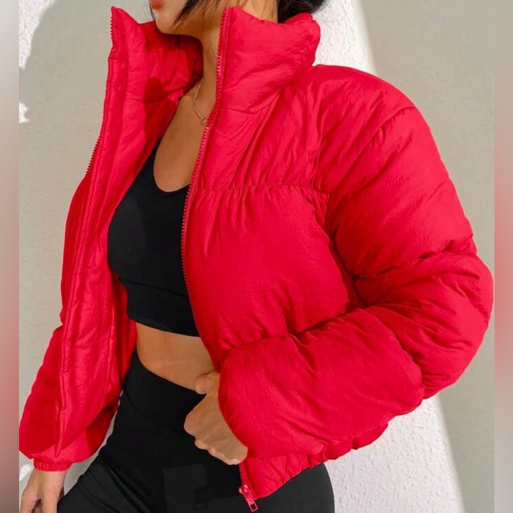 💋New Women’s Red Puffer Coat